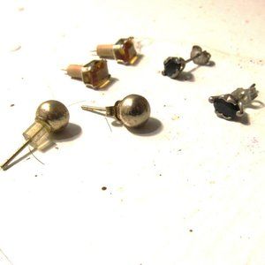 925IBB Made in Italy 925HAB Sterling Silver Earrings Estate Finds Charity